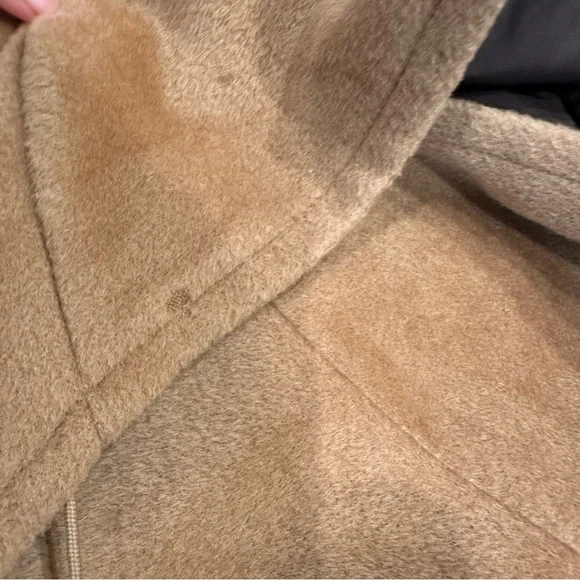J. Jill Brown Wool Coat Tan Neutral Reversible Longline Jacket Light Size M - Picture 5 of 16